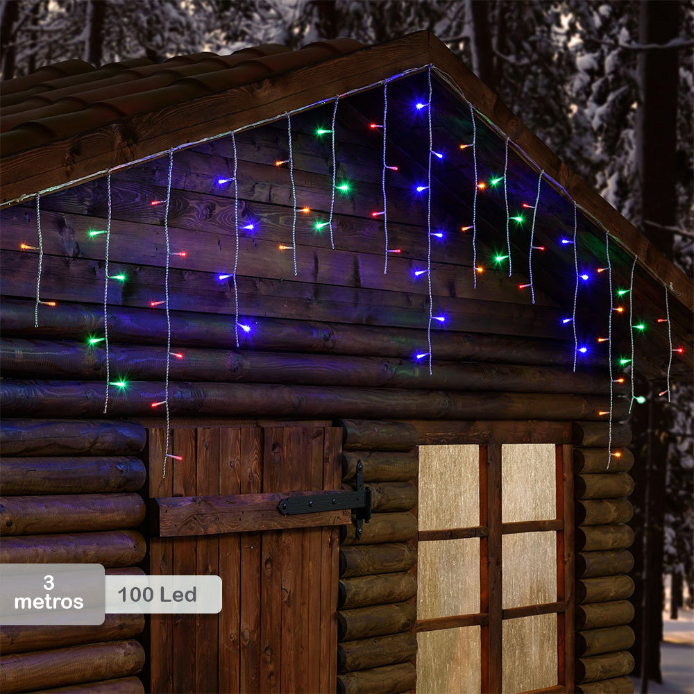 Cortina Intercalada 3m Navidad 100led + Envio GRATIS