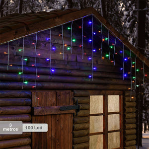 Cortina Intercalada 3m Navidad 100led + Envio GRATIS