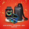 BOLSO ANTIROBO + SMART WATCH Y68 + M10